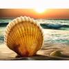 5D Diamond Painting Beach Shell & Sunset Cross Stitch Diamond Embroidery Patterns Rhinestones