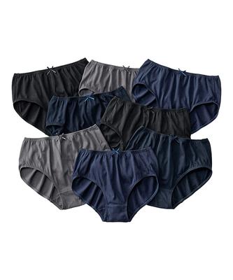 Обычные шорты брюки эластичные на ощупь однотонные комплект, комплект из 8 предметов, 100% хлопок, джерси, однотонный, не царапает, нижнее белье, женское, L,