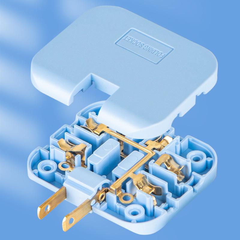 Складной поворотный адаптер 3 в 1 для путешествий, вилка европейского стандарта, электрический преобразователь мощности, розетка переменного тока