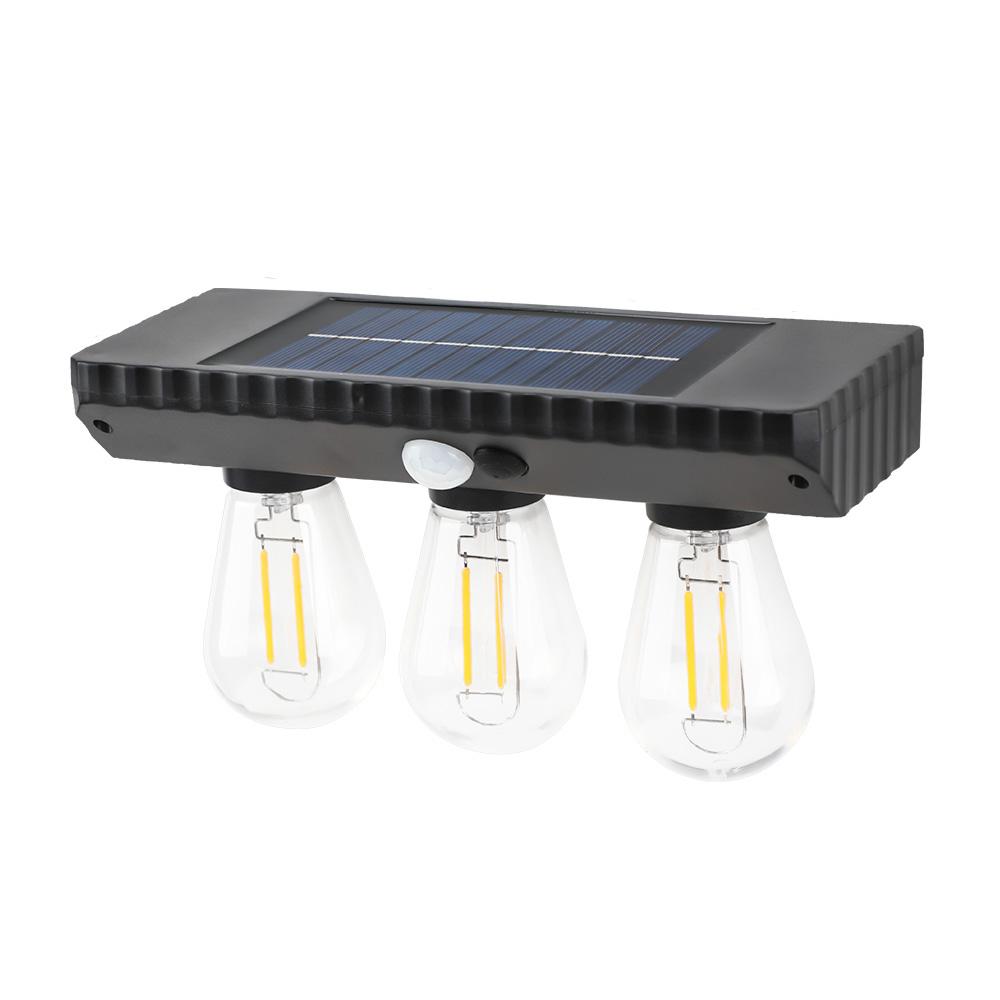 3 режима солнечные уличные фонари COB лампа имитация вольфрамовой нити индукция движения водонепроницаемые для коридора сада настенные светильники