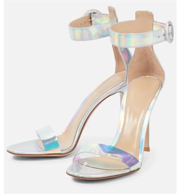 Новые женские босоножки на высоком каблуке 10 см. Летняя мода. Сексуальная обувь на высоком каблуке. Простая повседневная женская обувь для банкета. Размер 36-43.