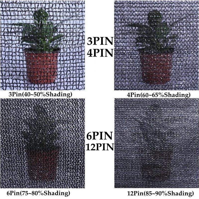 3~12-контактная черная затеняющая ткань, сетка для защиты от солнца с кромкой с люверсами, солнцезащитная сетка для перголы, теплицы для растений, садов, патио, навеса