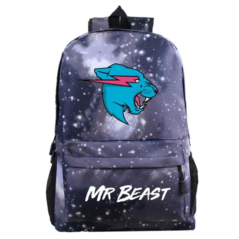 Рюкзак Mr Beast Lightning Cat большой вместимости, школьная сумка из дышащего материала