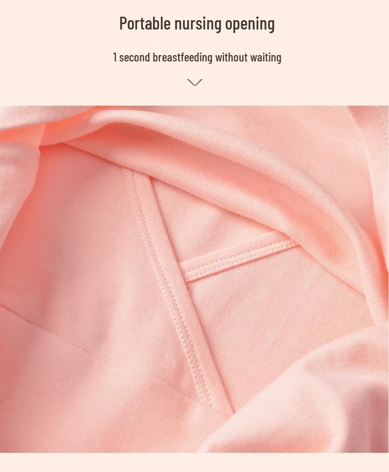 Jingqi Maternity Cotton Pajamas Set: Autumn/Winter Pregnancy & Postpartum Breastfeeding Clothes