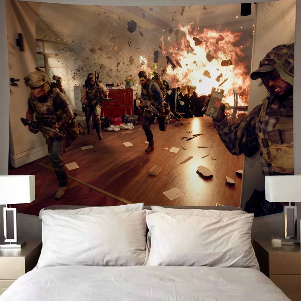 New FPS Gaming Battlefield 6 Cool Tapestry Background Hanging Cloth Bedroom Tapestry Room Decor Aesthetic Tapestry Wall Hanging