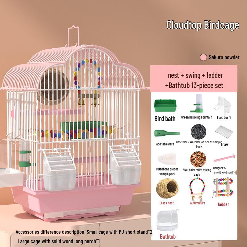 Новая Экологическая Птичья Вилла: Маленькая клетка для попугаев, например, для кореллы, ожерелового попугайчика, волнистого попугайчика, жемчужного