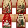 New Year Christmas Table Runner Santa Claus Xmas Bells Christmas Tablecloth Flag Cover Navidad Gift Table Cover Party Ornament