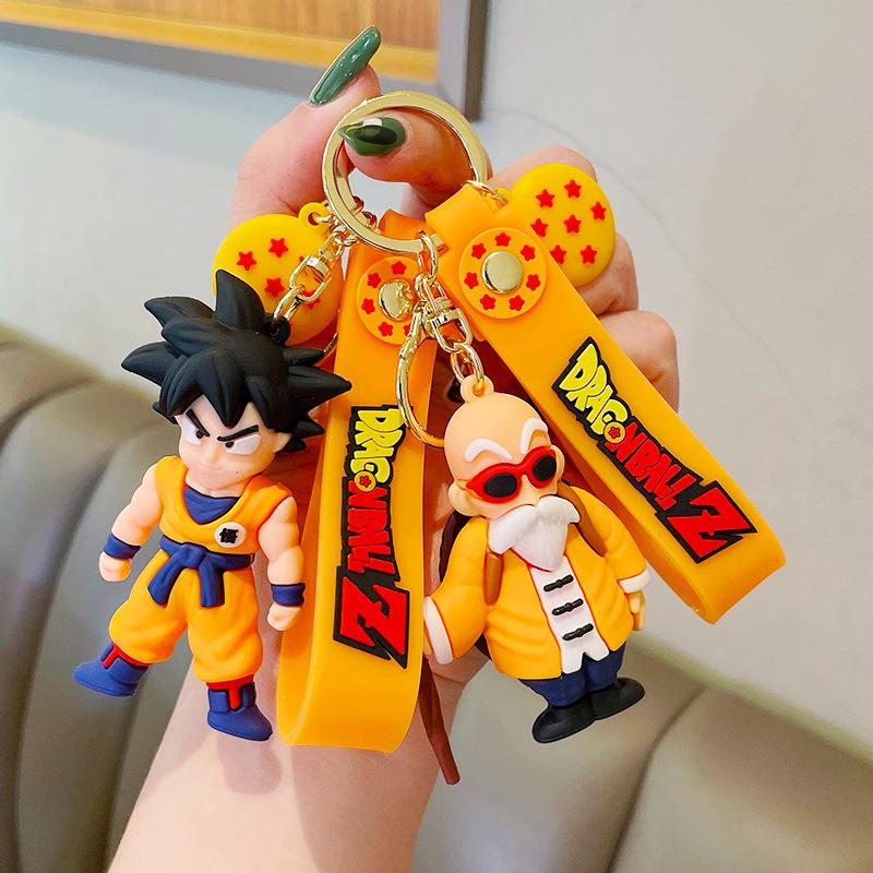 Брелок Dragon Ball Z Аниме Супер Сайян Гоку Фигурка Милый Брелок Подвеска на Сумку Украшение для Машины Аксессуары для Ключей Детская Игрушка Рождественские Подарки