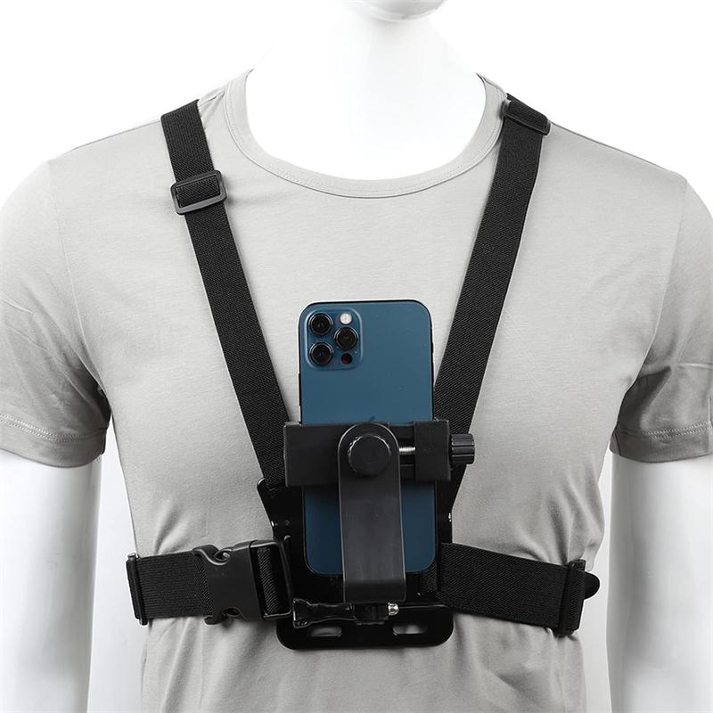 Hands Free Регулируемый держатель для нагрудного ремня для мобильного телефона Универсальный держатель для ремня безопасности Кронштейн для iPhone GoPro POV Vlog Mount