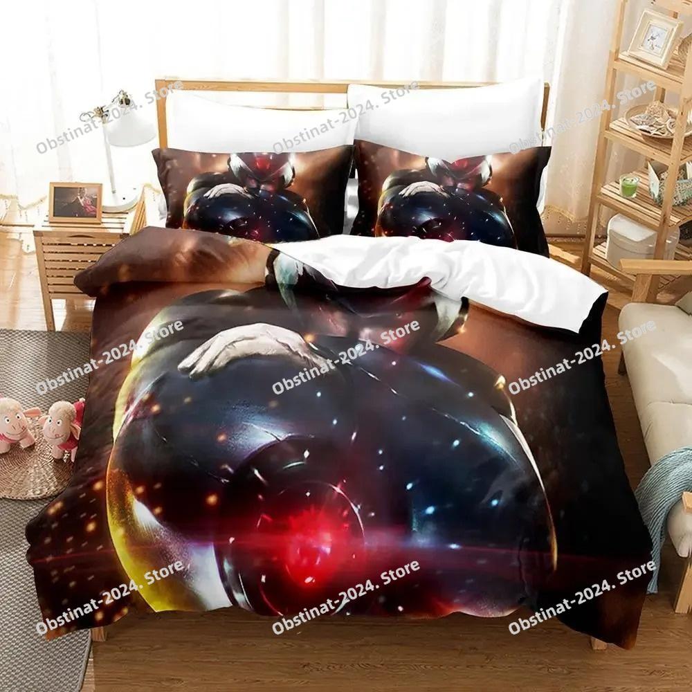 Mega Man X DiVE Bedding Set Printed Duvet Cover Sheet Pillowcase Bed Soft Quilt Cover Full Queen King Size Anime Bed Sheet Set