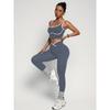 Womens High-Waisted Yoga Set With Push-Up Sports Bra Leggings Breathable Stretch Fitness Wear Gym Running Pilates