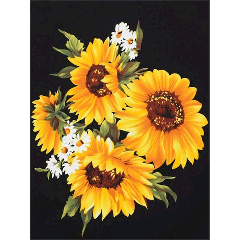 5D DIY Sunflowers Diamond Painting Kits Full Round Diamond Embroidery Cross Stitch Mosaic Art Home Decor Diamond