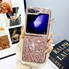 Защитный чехол с гальваническим покрытием Diamond Flash для складного телефона с лазерной инкрустацией для Samsung Z Flip6/5/4/3.
