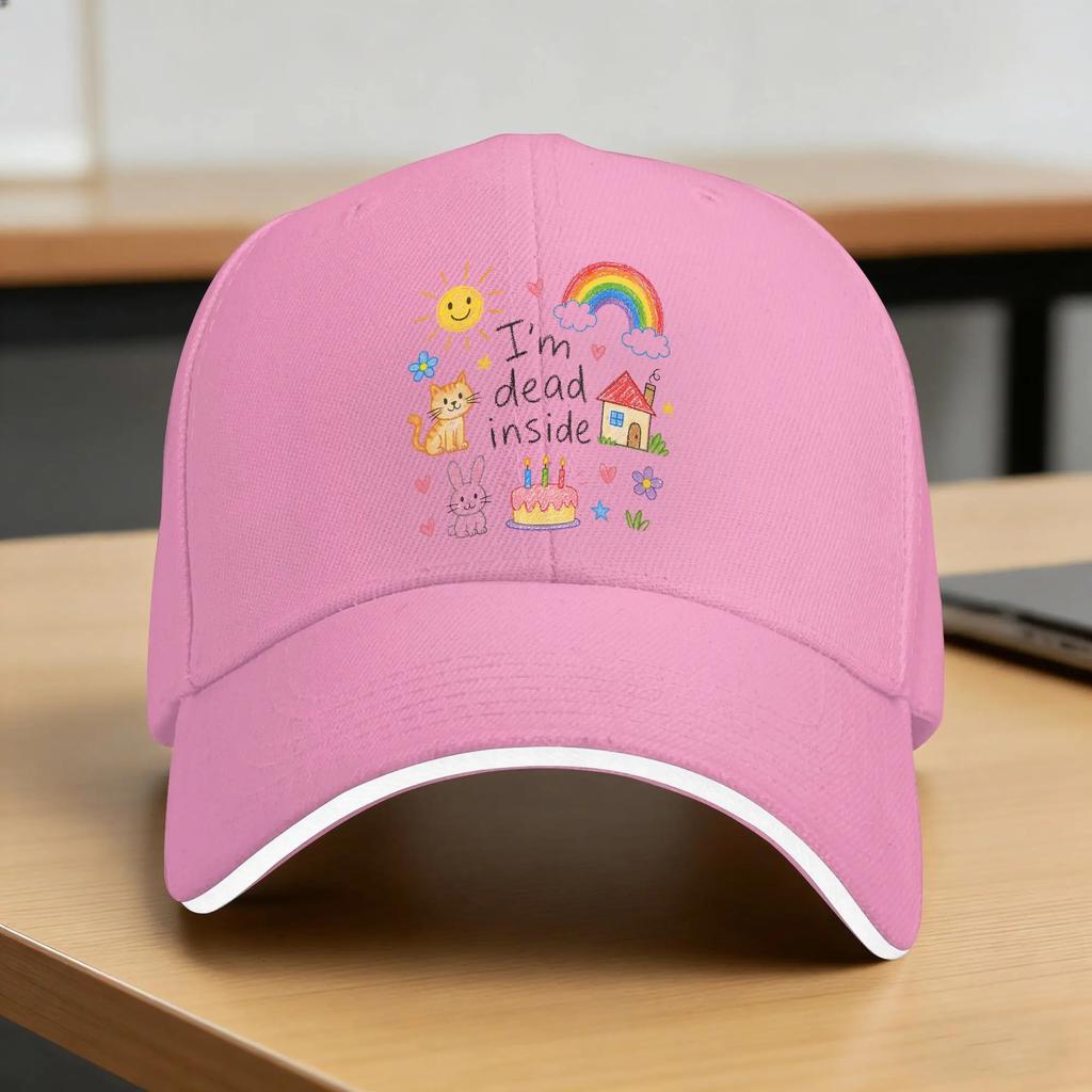Im Dead Inside Baseball Cap UnisexTeens Design Hip Hop Hats Summer Trendy Tennis Skate SunProof Baseball Caps