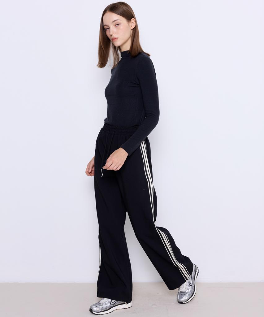 MANAVIS7 Line Track Pants [Black]