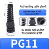 Nylon Waterproof Anti-bend Cable Gland Connector M12/16