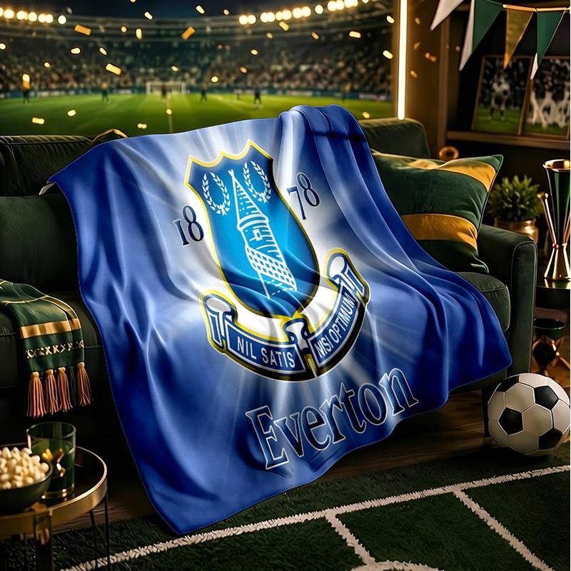 Football Club Everton Throws Blanket Flannel Blankets Plush for Couch Bed Gifts for Men Women Travel picnic blanket Christmas fan gifts
