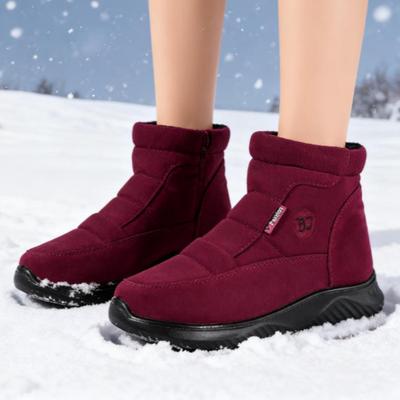Женские ботинки Зимняя обувь для женщин Ботильоны Теплый мех Botas Mujer Водонепроницаемые Низкий каблук Снежные ботинки Зимняя обувь на плоской подошве