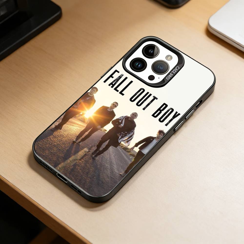 Чехол для телефона Boy-Fall Out Boy для iPhone 17,16,15,14,13,12,11 Plus,Pro Max,XS,Цветной Серебряный Покрытие Внутренняя Крышка