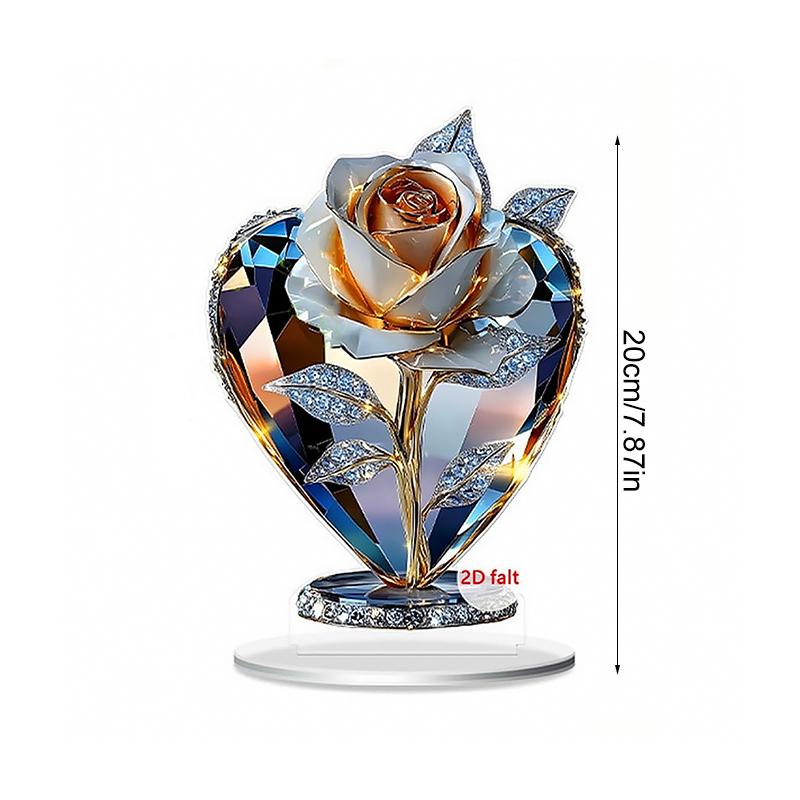 1Set Delicate Patterns Warm Atmosphere 2D Flat Mother's Day Ornament Living Rooms Acrylic Decorative Grateful Holiday Gifts