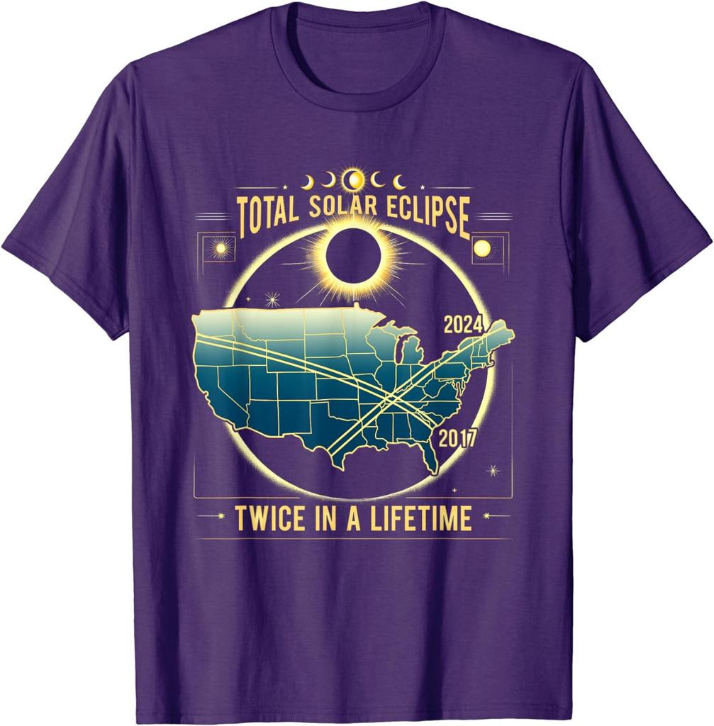 Total Solar Eclipse Twice In A Lifetime 2024 Tee Gift Unisex T-Shirt