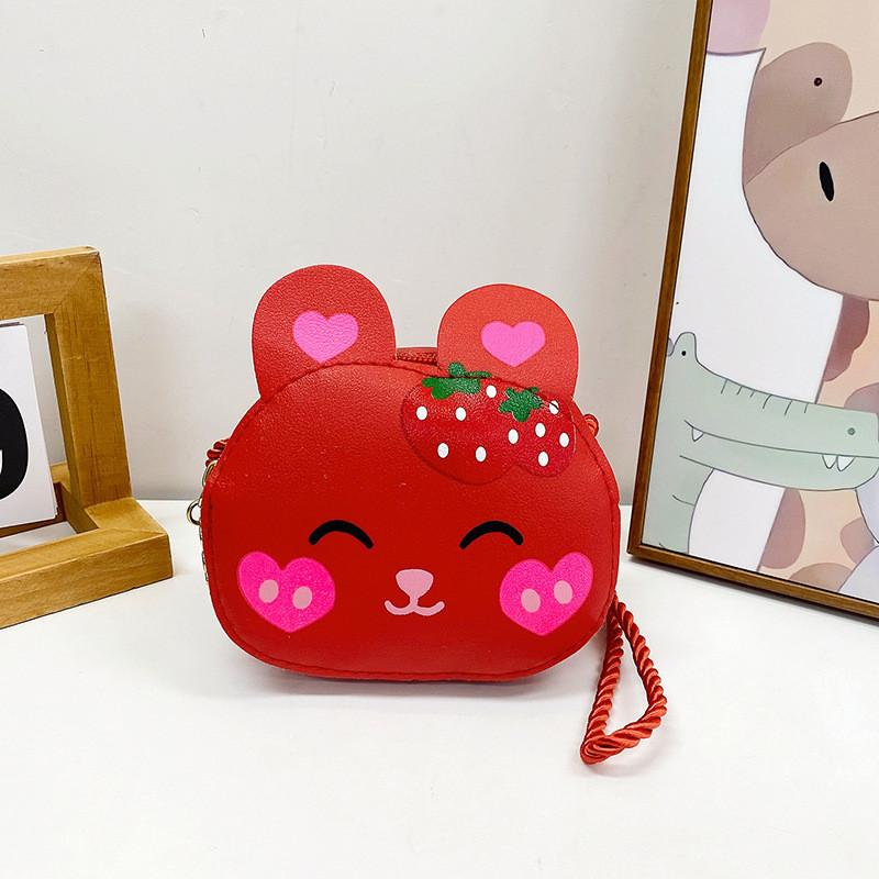 Strawberry Rabbit Shoulder Bag Animal Print Lightweight Adjustable Strap Gift