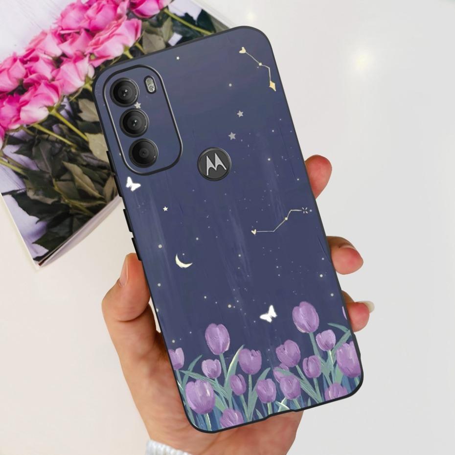 Lovely Printing Case For Motorola Moto G71 5G Soft TPU Black Silicone Back Cover For MOTO G71 G 71 5G XT2169-1 Phone Cases