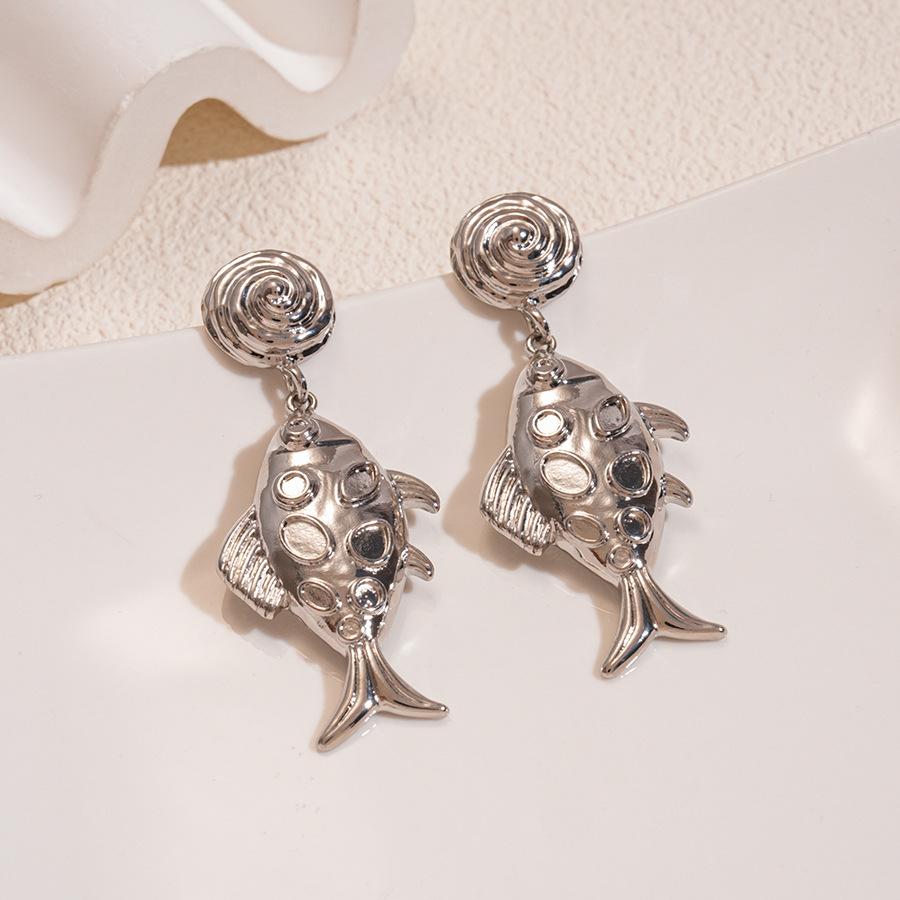 Серьги с текстурой рыбы, Преувеличенные, Высококачественные и Уникальные Серьги с Характером