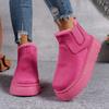 Fashion Women Platform Soft Comfortable Casual Shoes Classic Design Lightweight Round Toe Winter Thick Plush Warm Snow Boots