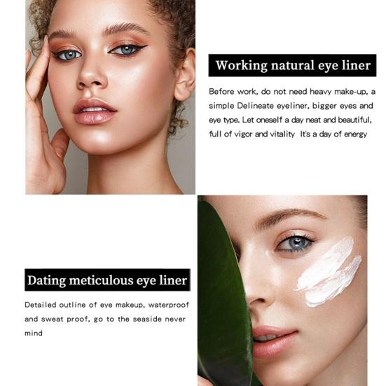 Двусторонняя подводка для глаз, очаровательная звезда, сердце, цветок, черная жидкая подводка для глаз, ручка, принадлежности для макияжа глаз