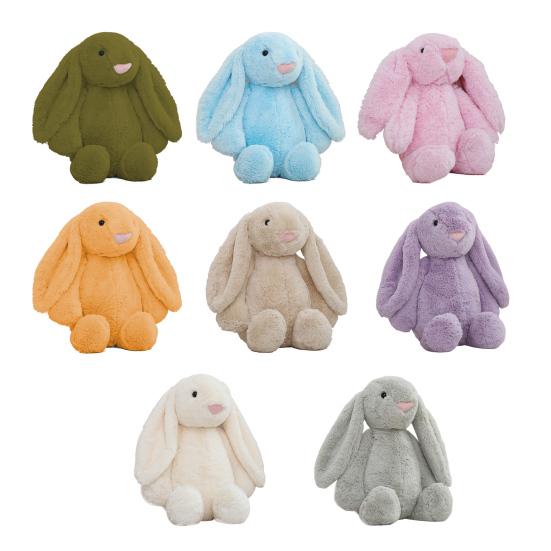 Плюшевая кукла Зайчик с длинными ушами, мягкая набивная игрушка, реалистичная игрушка-кролик, очаровательный плюшевый компаньон для обниманий и игр