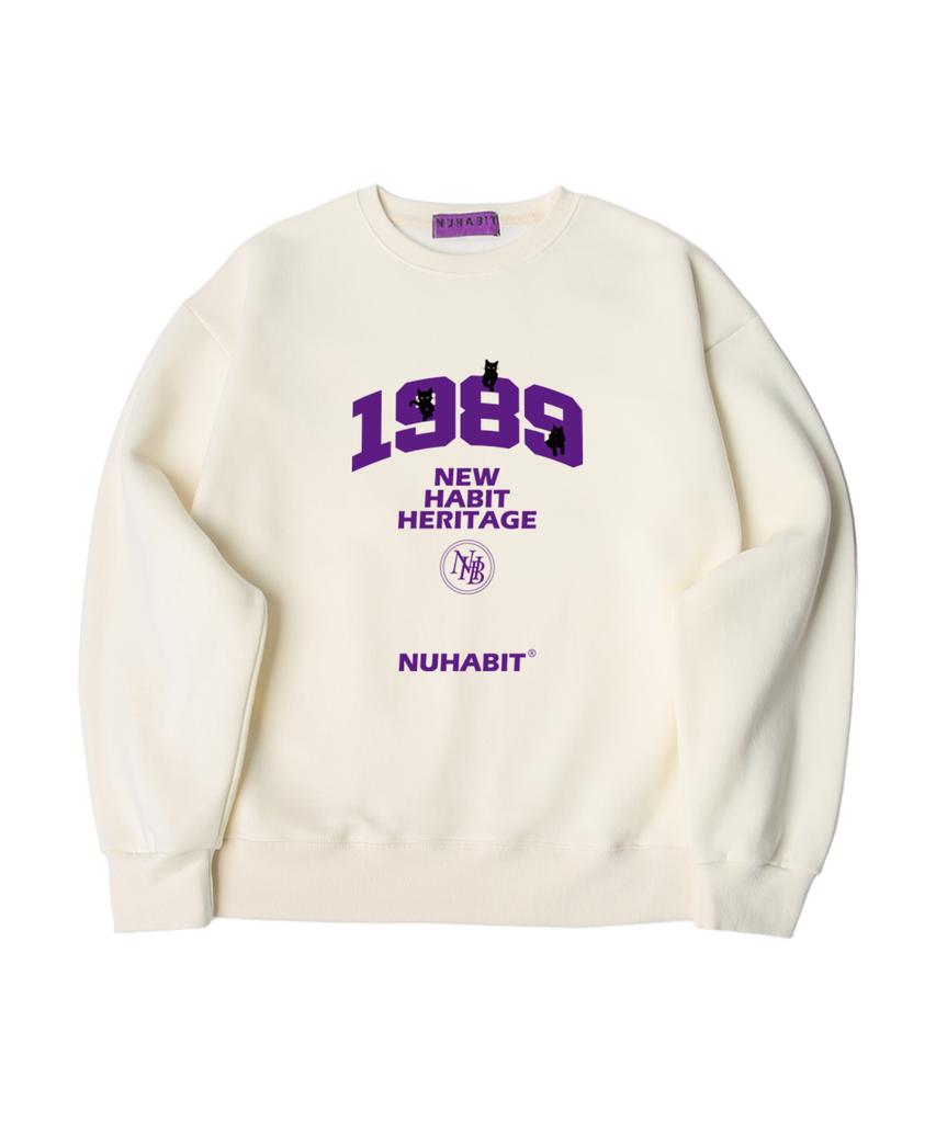 NUHABIT N/H Nhh Cats Oversized Fleece-Lined Sweatshirt_Ivory (Som4-4Nh1213)