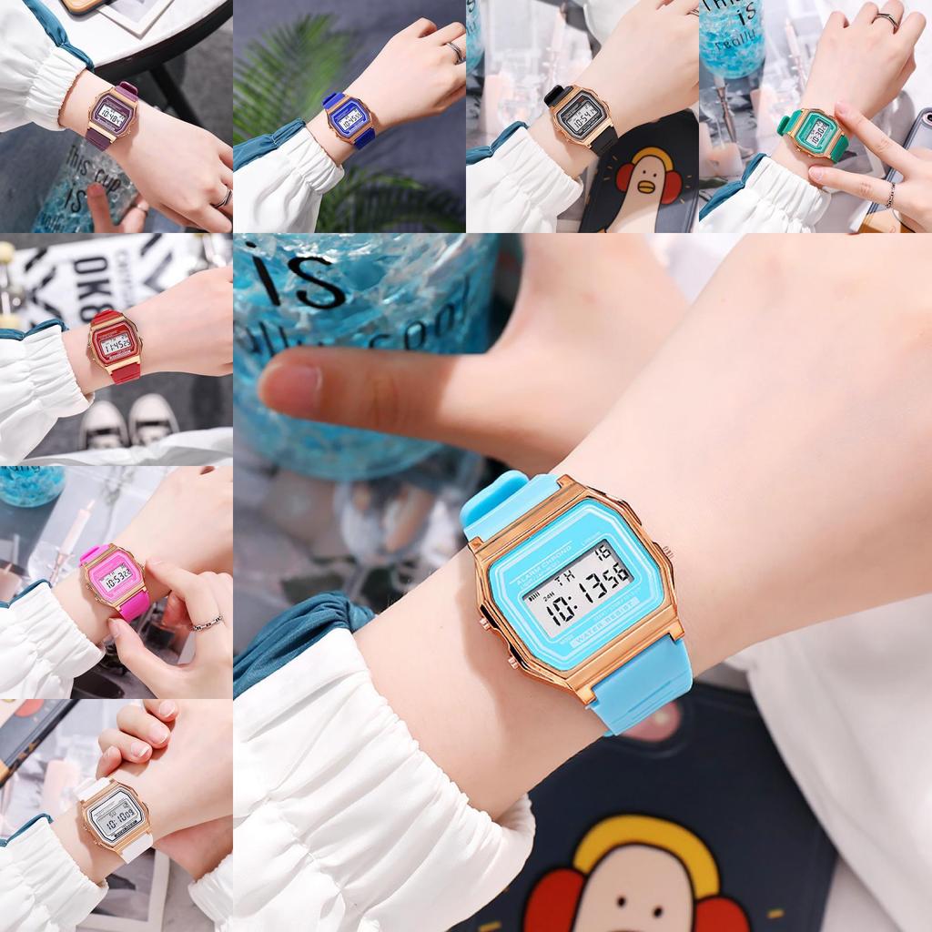 Электронные часы в лесном стиле унисекс с подсветкой и функциями для повседневной носки