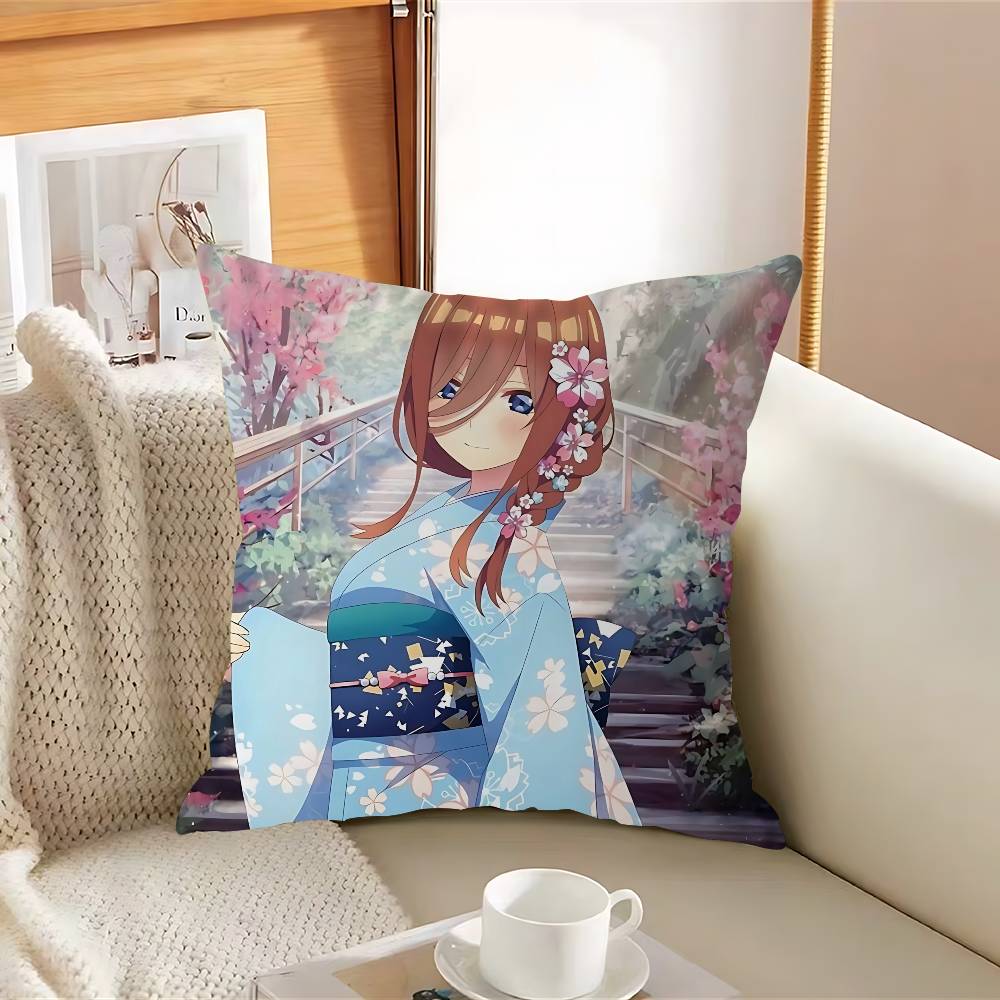 M-Mi-ku Anime NakanoS Personalized Picture Text Home Decorative Pillows Household Gifts 45x45cm