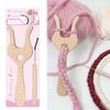 Wooden Lucet Crochet Fork Kit Multi Functional Knitting Tool Wooden Weaving Fork for Crocheting Knitting Braiding Beginners