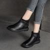 Fashion GKTINOO 2024 New Autumn/Winter Shoes Women Boots Genuine Leather Flat With Handmade Candy Color Round Toe Leisure Ladies Boots