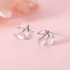 Cherry Stud Earrings Women's Simple Niche Design Sense Pink Opal Fruit Earrings Summer