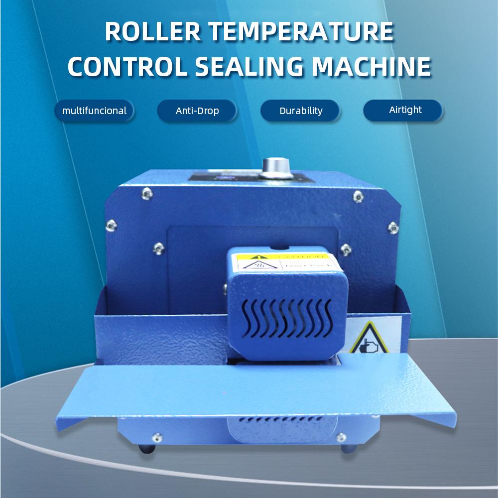 Электрический запайщик пластиковой пленки для пищевой упаковки, запайщик с постоянным нагревом, автоматический роликовый запайщик с контролем температуры