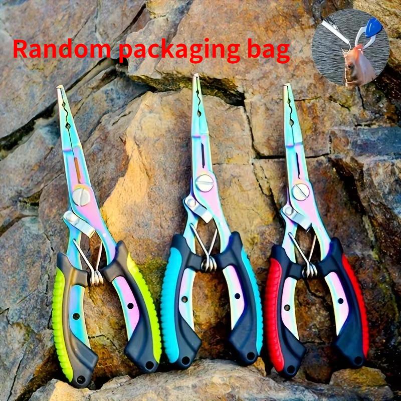 Portable Fishing Pliers Titanium Coated Stainless Steel Fish Gripper Hook Remover Cutter Multifunctional Fishing Tool