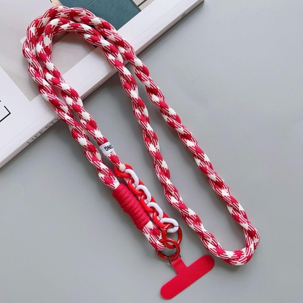 Dopamine Braided Phone Lanyard Anti-lost Neck Hanging Cord Phone Charm Accessories