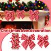 Candy Stripe Bow Christmas Wreath Bow Christmas Bow Suitable For Christmas Tree Wreath Ribbon Door Window Outside Party Gift