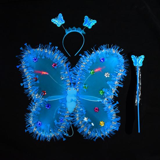 Крылья бабочки, светящиеся яркие цвета, тонкая работа, детский наряд, крылья бабочки, фестивали, вечеринки, дни рождения