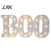 Светящиеся буквы 3 шт. Хэллоуин Boo со светодиодной подсветкой, для помещений, долговечный пластик, светящийся знак BOO для дома, кухни, камина, вечеринки
