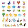 12pcs Animal Fridge Magnet Fish and Crab Wooden Fridge Magnet 3D Cartoon Sticker Toy for Kids Diy Office Whiteboard Gadget