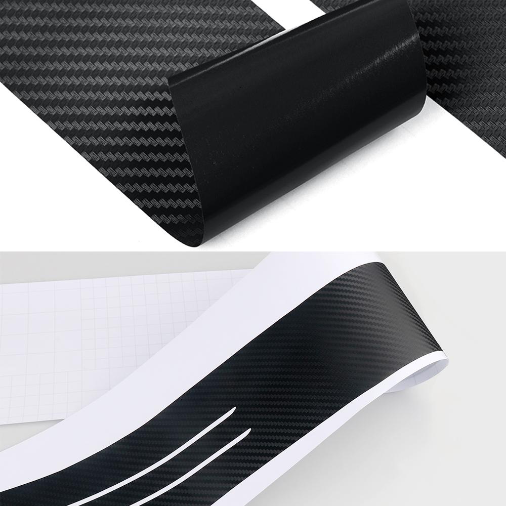 SVLHP1 Car Carbon Fiber Rear Bumper Trunk Protection Stickers for Volkswagen VW GOLF MK6 Polo id6 Tiguan CC PASSAT GTI R Line Scirocco