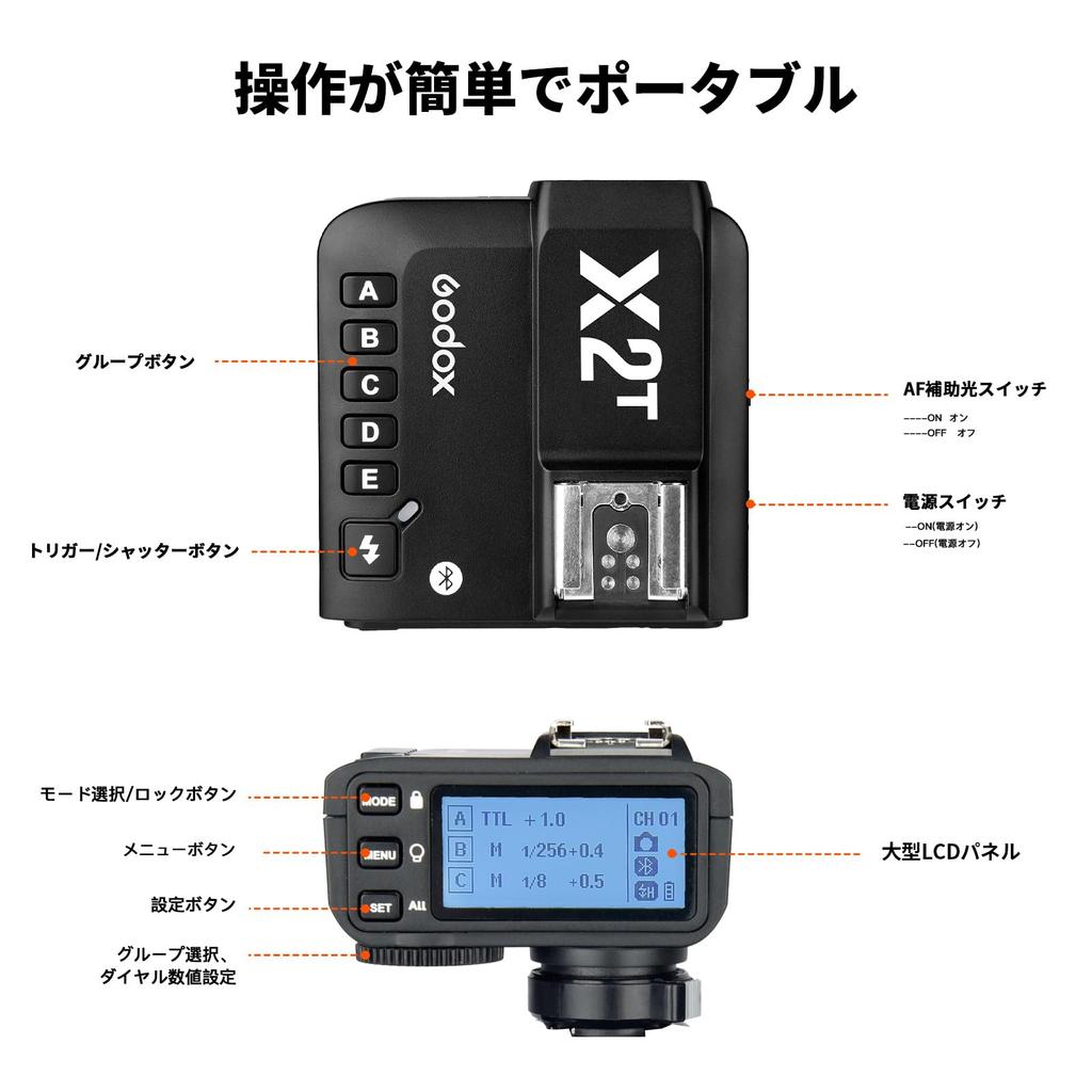 Передатчик GODOX Sony Вспышка Trigger Высокоскоростная синхронизация HSS Функция TCM Моноблочная вспышка Совместимость с камерами Sony Доступен квалифицированный биллинг X2T-S