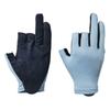 SHIMANO Sensitive Blue Large Gloves, 3-Piece Cut, GL-006V, Gray,