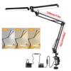 LED Desk Foldable Lamp Eye-Care Reading Light with Clamp 24W Indoor Light Table Clamp Folding Light for Office/Study/Working