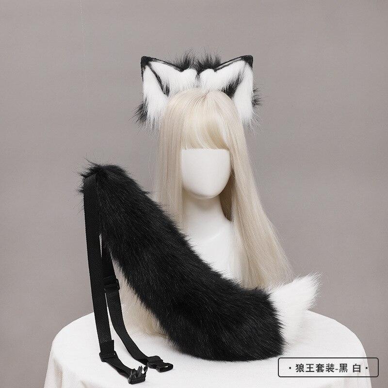 Новый Red Fox Anime Beast Ear Beast Tail Wolf Ear Cat Ear повязка на голову на заказ косплей Golden LOL Fox Ears плюшевые аксессуары для волос