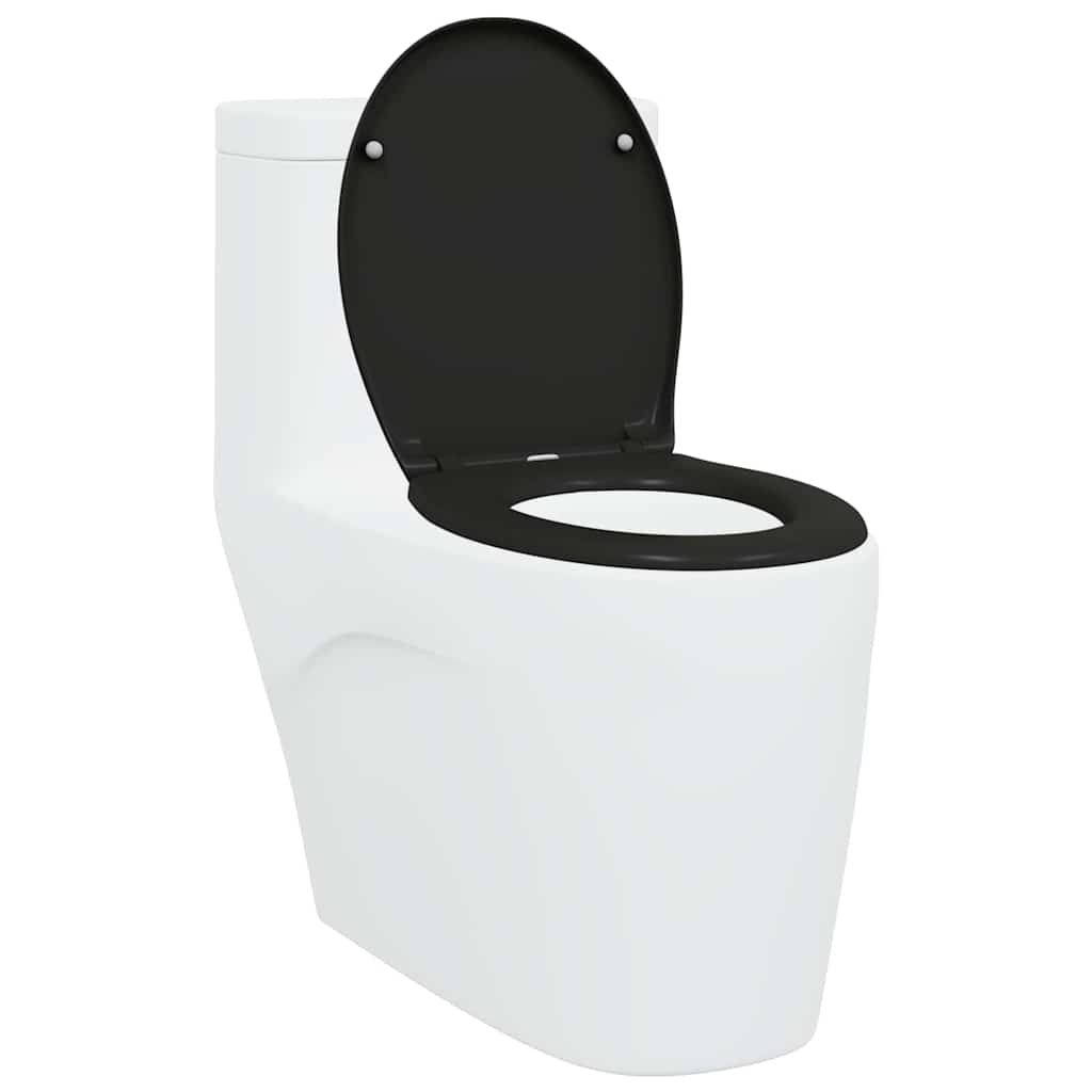 Toilet Seat Black 47 x 37 x 4 cm Duroplast